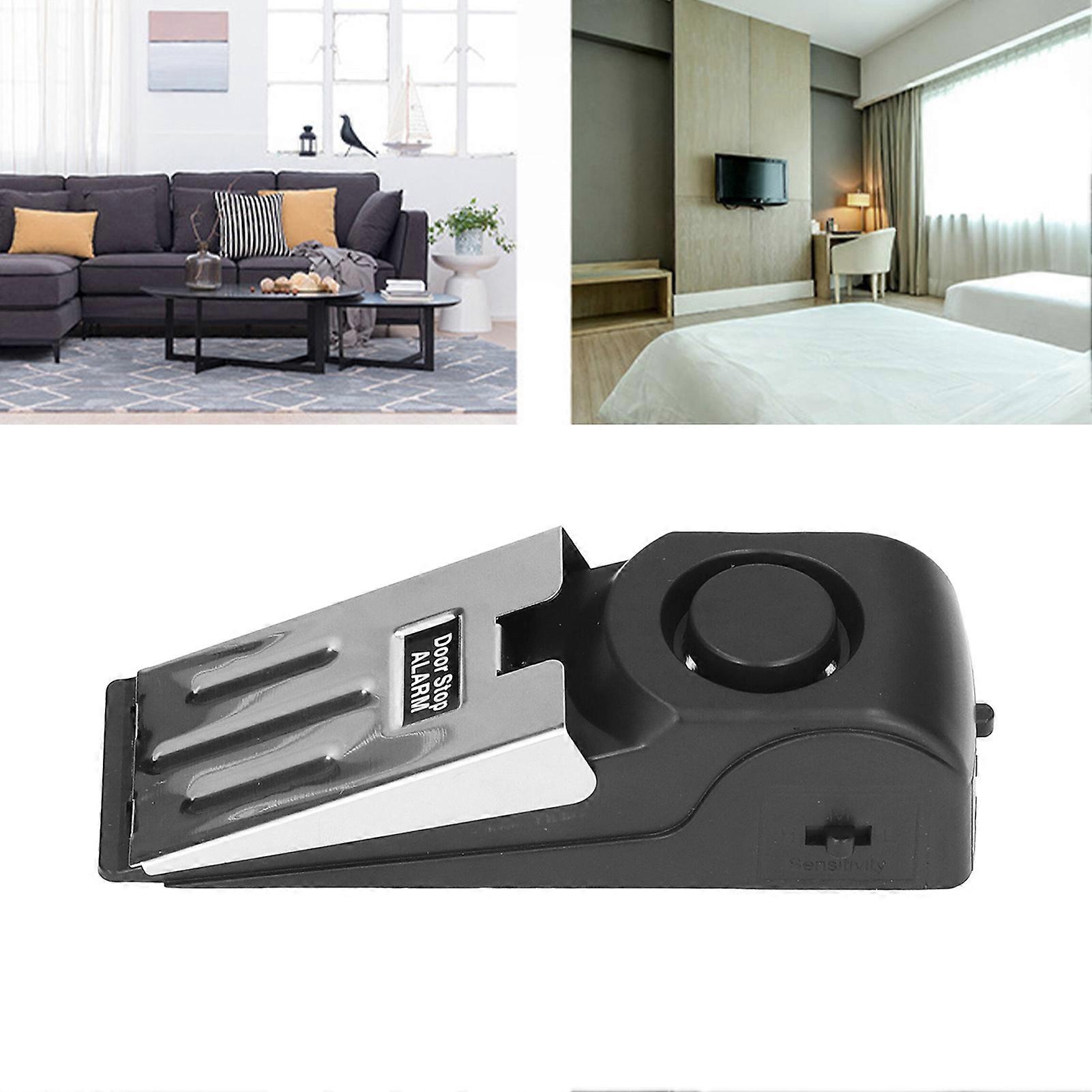 Door Stopper Anti Theft Burglar Alerter Adjustable Three Level Sensitivity 120dB Wireless Door Stop Alarm