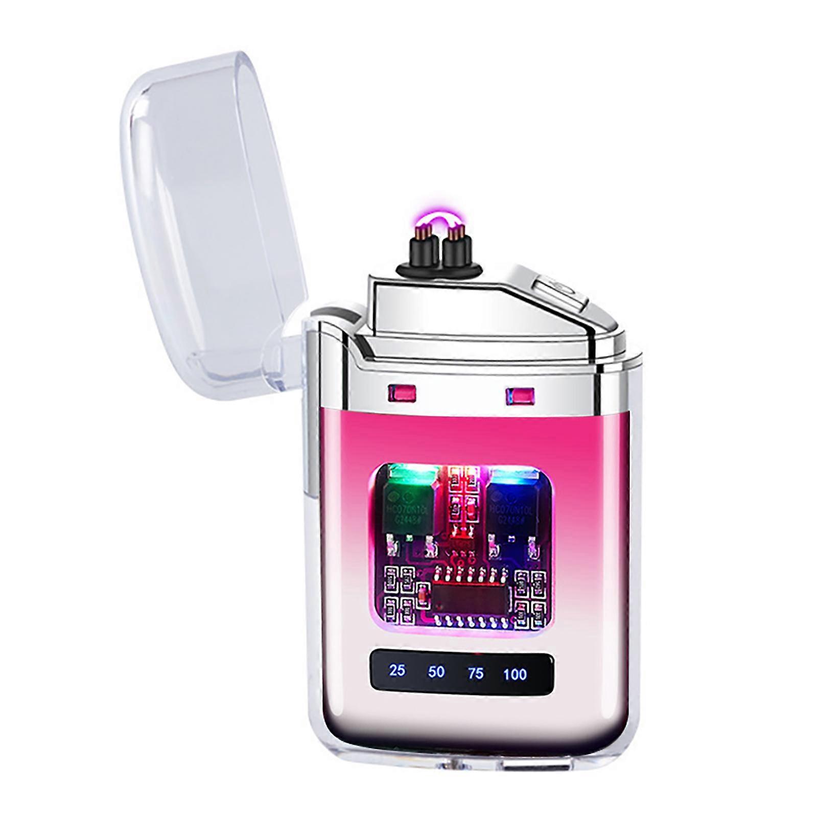 Portable Clear Shell Usb Igniters For Camping Portable Dual Arc Lighter for Outdoor Camping