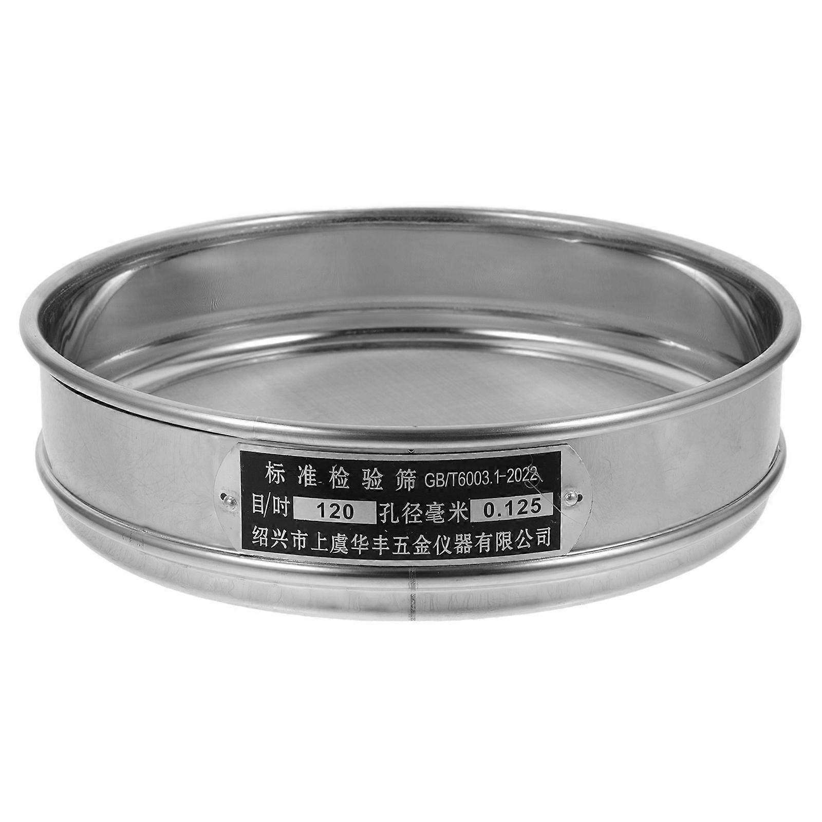 Stainless Steel Sieve Mesh Sieve Pan for Flour Sifting Soil Screening Lab Testing