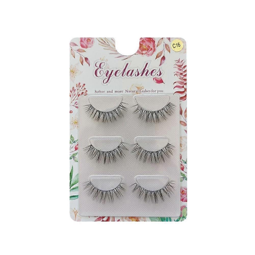 For Ardell 3 Pairs Natural False Eyelashes Reusable Flawless Volume Easy to Apply