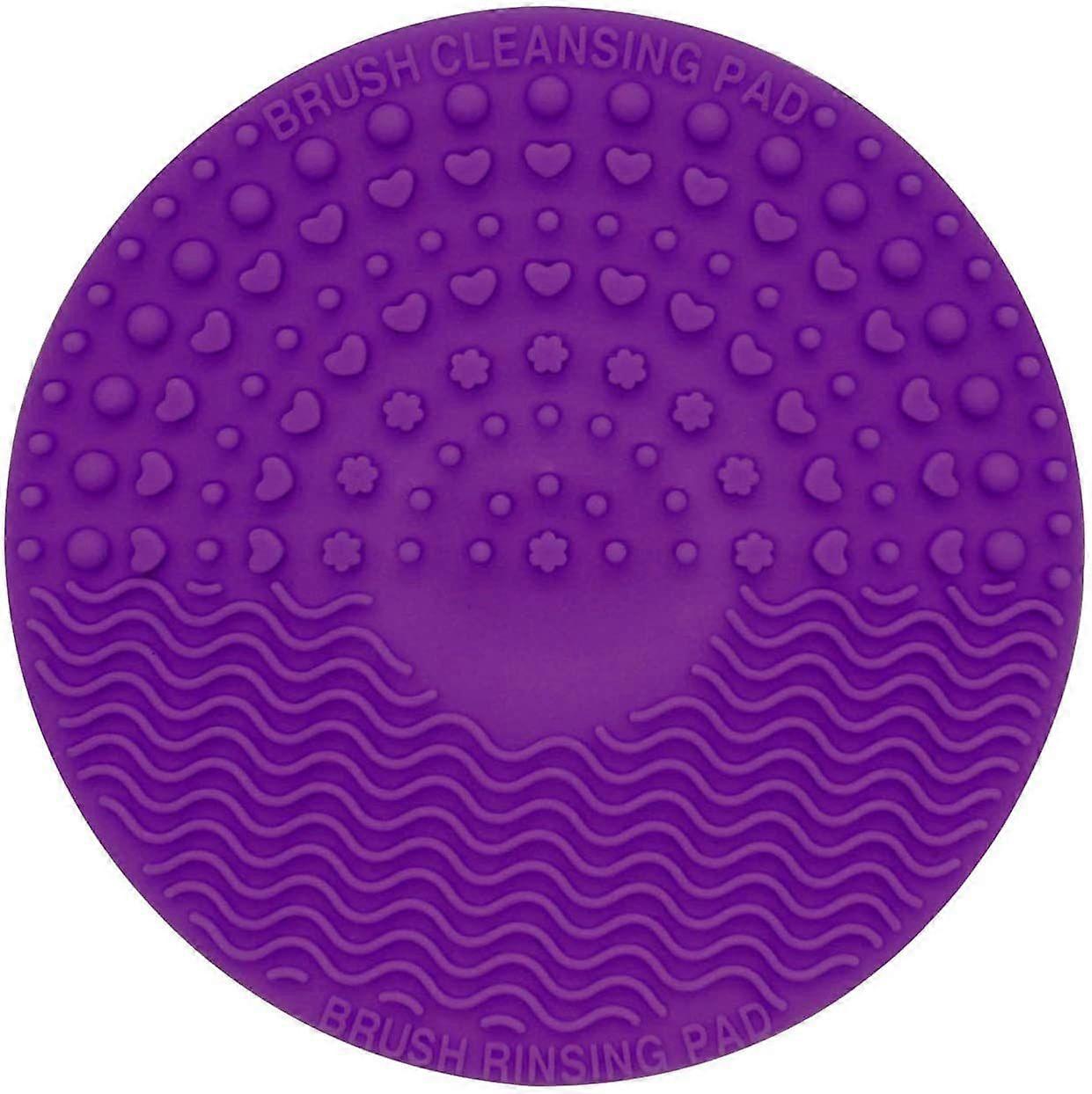 Purple Silicone Brush Mat - Suction Cup Cleaner