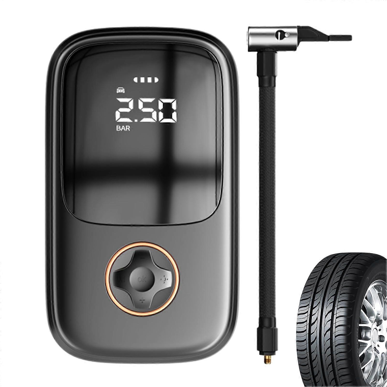 Wireless Car Tire Pump, Intelligent USB Rechargeable Air Inflator, Multi Mode Portable Air Compressor
