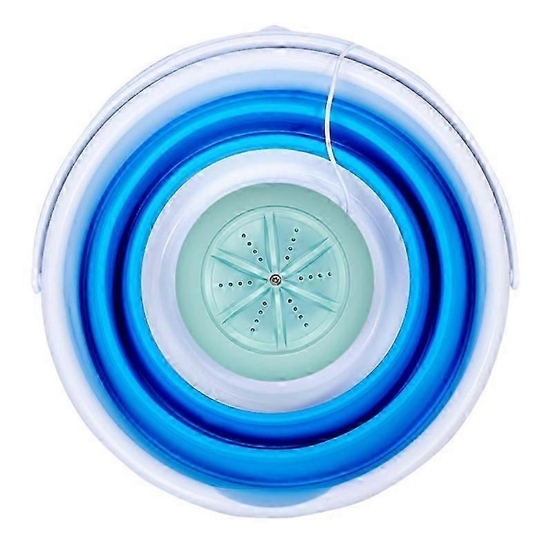 Mini Portable Folding Washing Machine Storage 10L Large Capacity Turbine Washer USB Rechargeable Environmentally Friendly Equipment for Camping Apartm