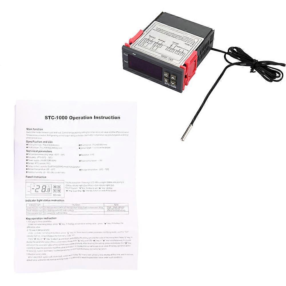 STC-1000 Aquatic Incubator Seafood Machine Electronic LED Digital Display Microcomputer Temperature Controller