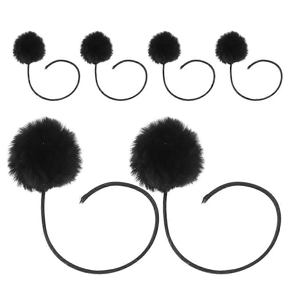 6pcs Cat Dangling Balls with Bell for Scratching Post Replacement – Soft Plush Self Playing Kitten Toy for Indoor Play and Exercise