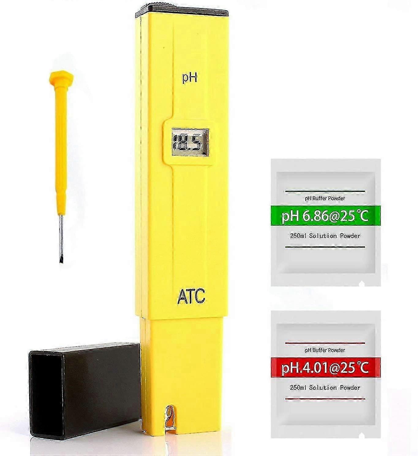 Digital Ph Meter, Professional Ph Tester, Electric Digital Pocket Ph Meter Water Tester Hydroponics Pen With Lcd Display, Auto Calibration Function An