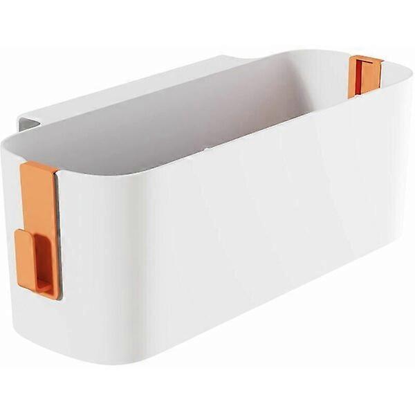 Bedside storage rack, orange, with hook design suitable for bunk beds