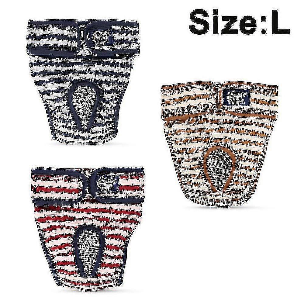 3 Pack Washable Fe Diapers Fe Dog Diapers, Comcompatible Witht Reus...