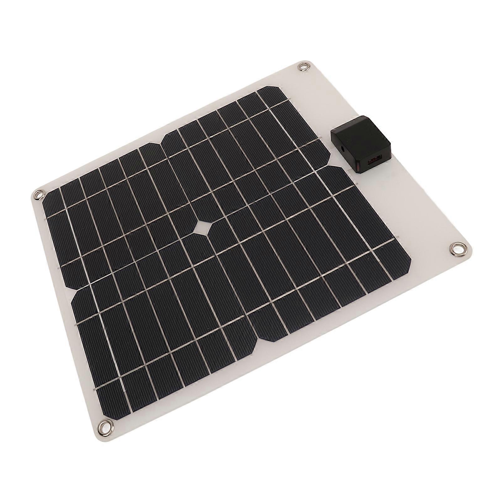 15W Waterproof Monocrystalline Solar Panel Kit 320x275mm White