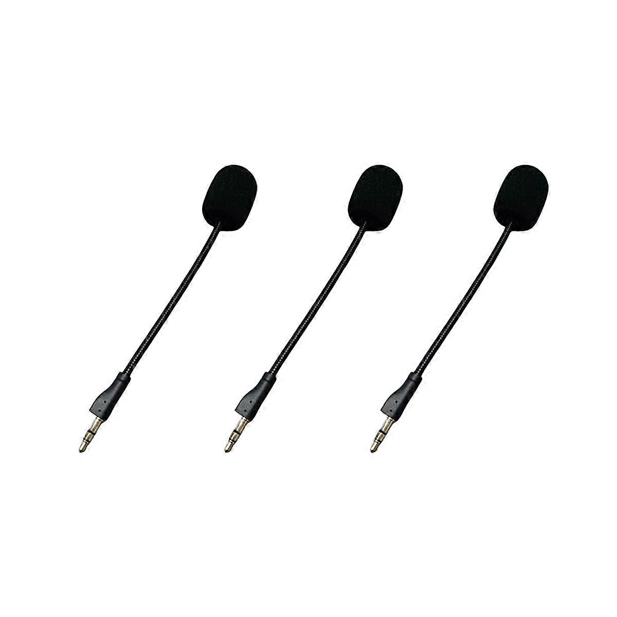 Replacement 3.5mm Microphone for PRO G PRO X Gaming Headsets E-Sports Game Mic Bendable Game Mic 3Pcs