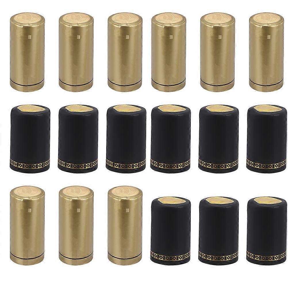Black PVC Heat Shrink Caps for Sealing with 3mm Mouth Size Suitable for Red Bottles