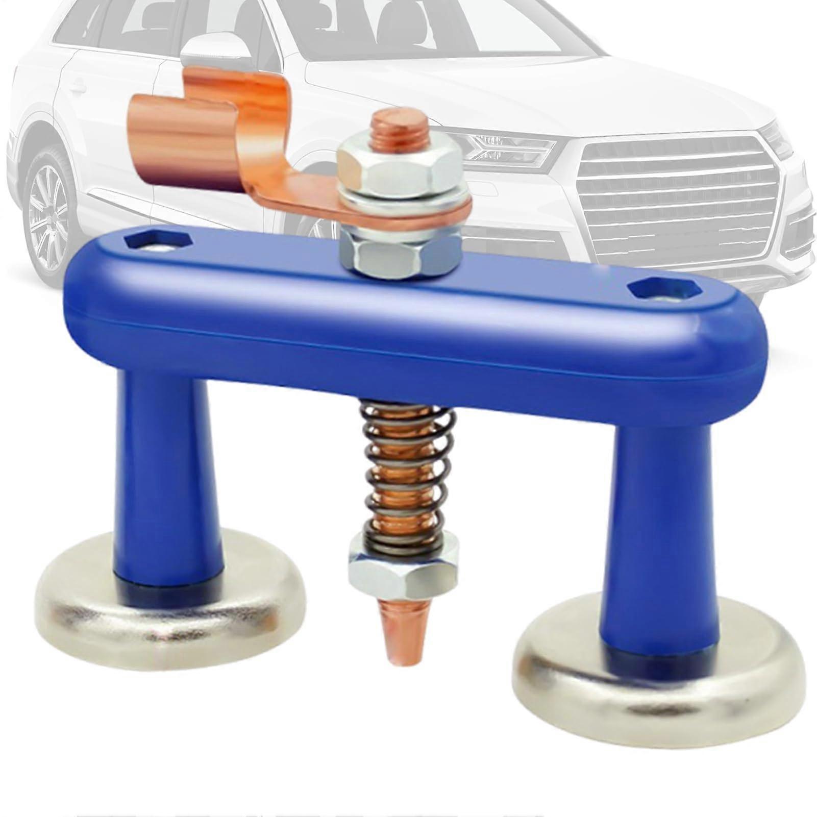 Welding Ground Clamp Magnetic Welding Clamp Heavy Duty Adjustable Precision Fixture For Stable Welds Blue Large