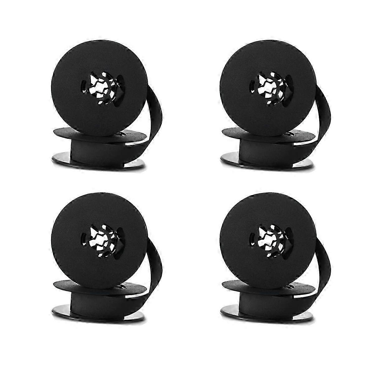 4Pcs Typewriter Ribbon Twin Spool Typewriter Ribbon Ink(Black)