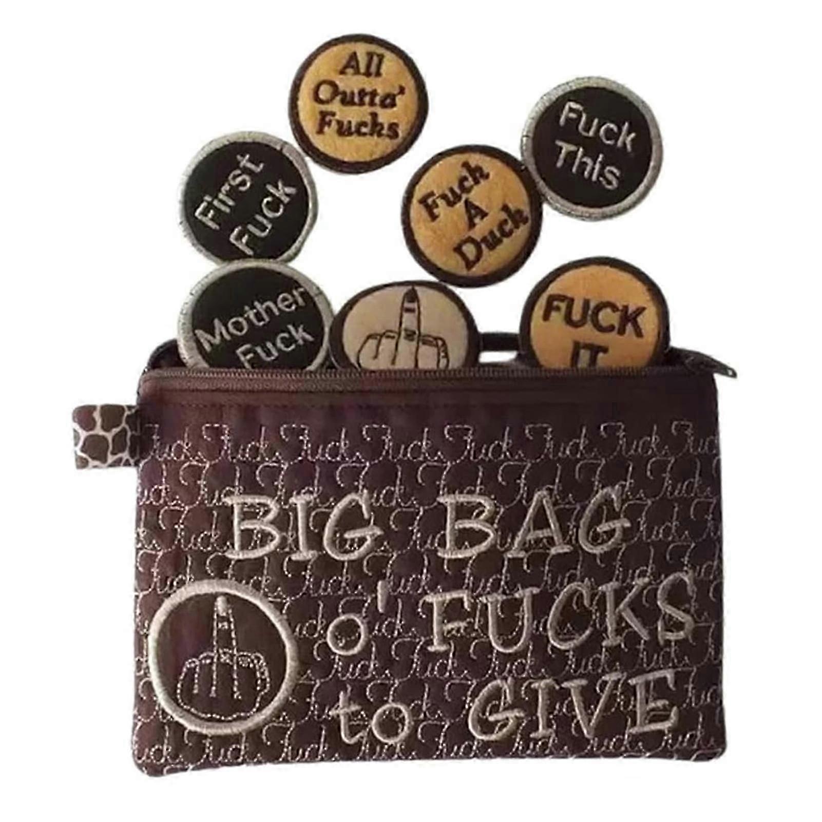 αστεία καινοτομία φερμουάρ θήκη μεγάλη τσάντα f-cks να δώσει