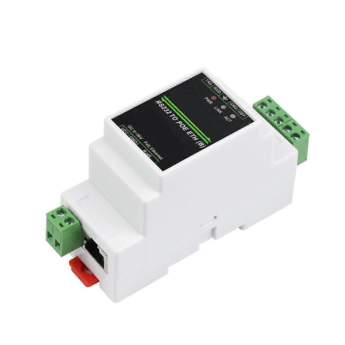 Industrieller serieller Server RS232 zu Ethernet RJ45 IP-Konverter Schienenmontage POE