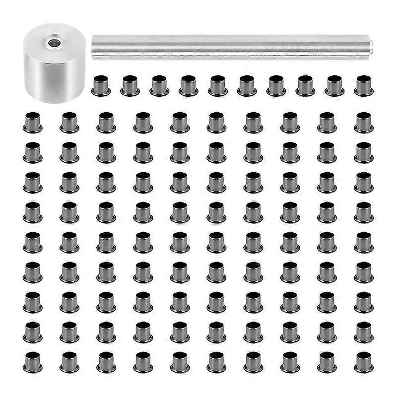 For 1set Tools100pcs Rivets Nail Installation Tools With Brass Nails Silver