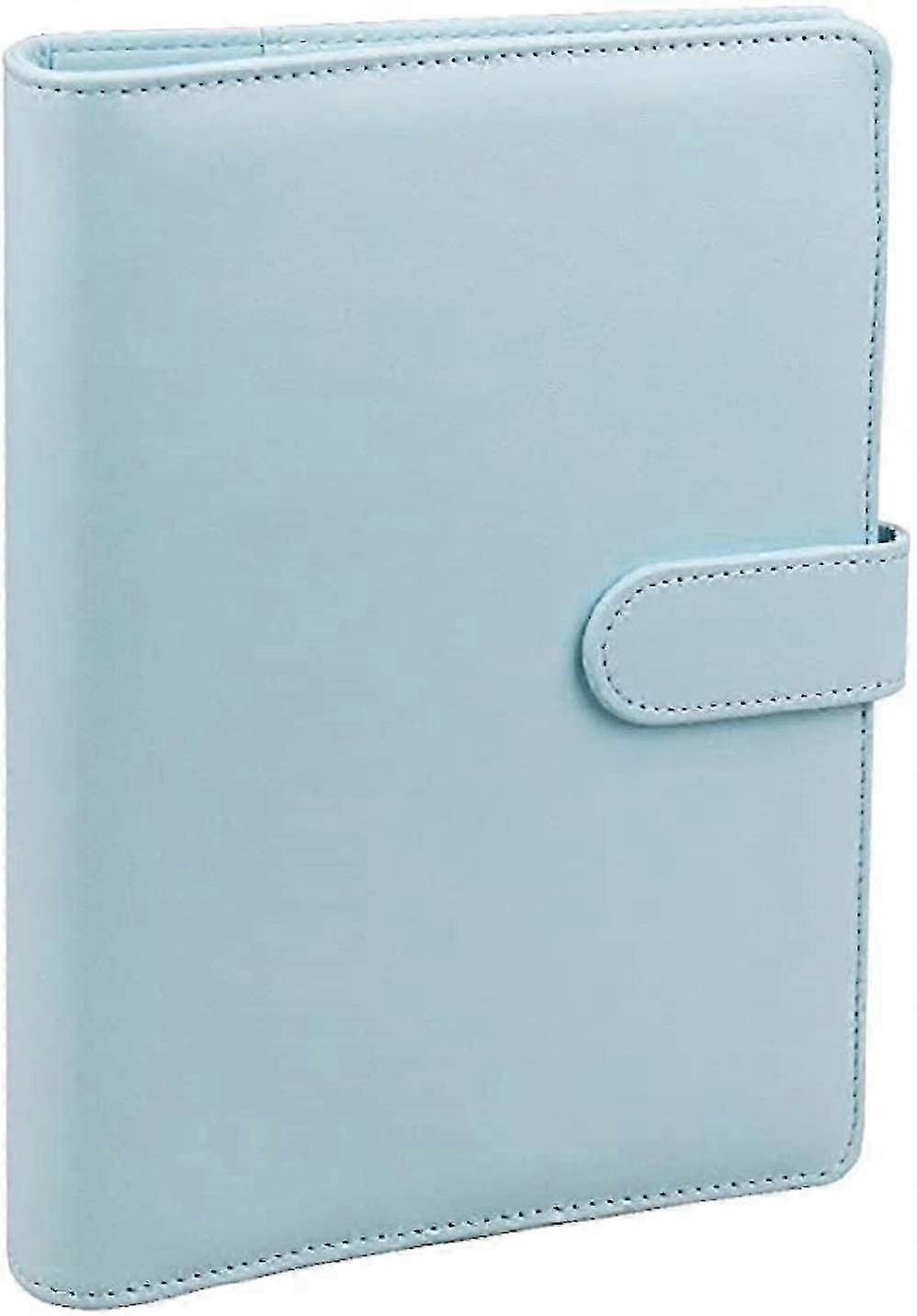 A6 Pu Leather Notebook 6 Round Ring Binder Cover, For A6 Filler Paper(inner Paper Not Included) With Magnetic Buckle Closure Budgets Binder,lavender (