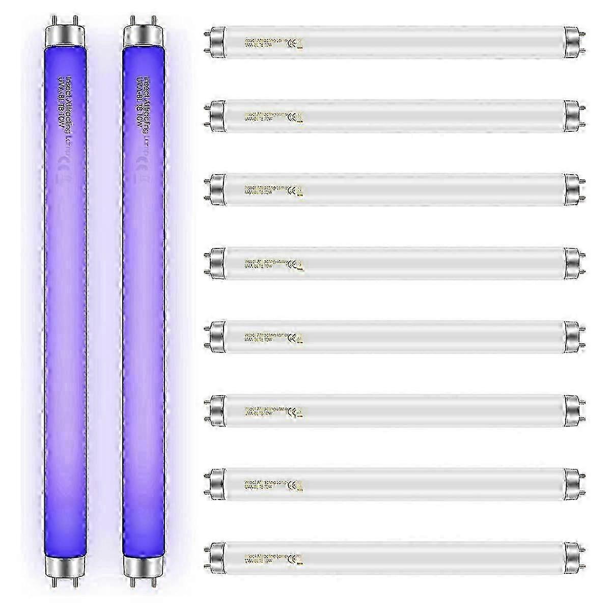 10個パック バグザッパー交換用電球 10W 20W屋内バグザッパー用 BL T8 F10W 13インチライトチューブ