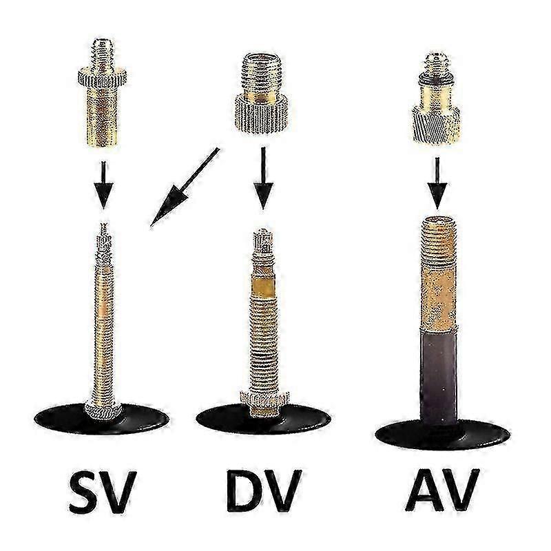 12-Piece Valve Adapter Kit for Bicycle and Car Tyres, Compatible with Air Compressors