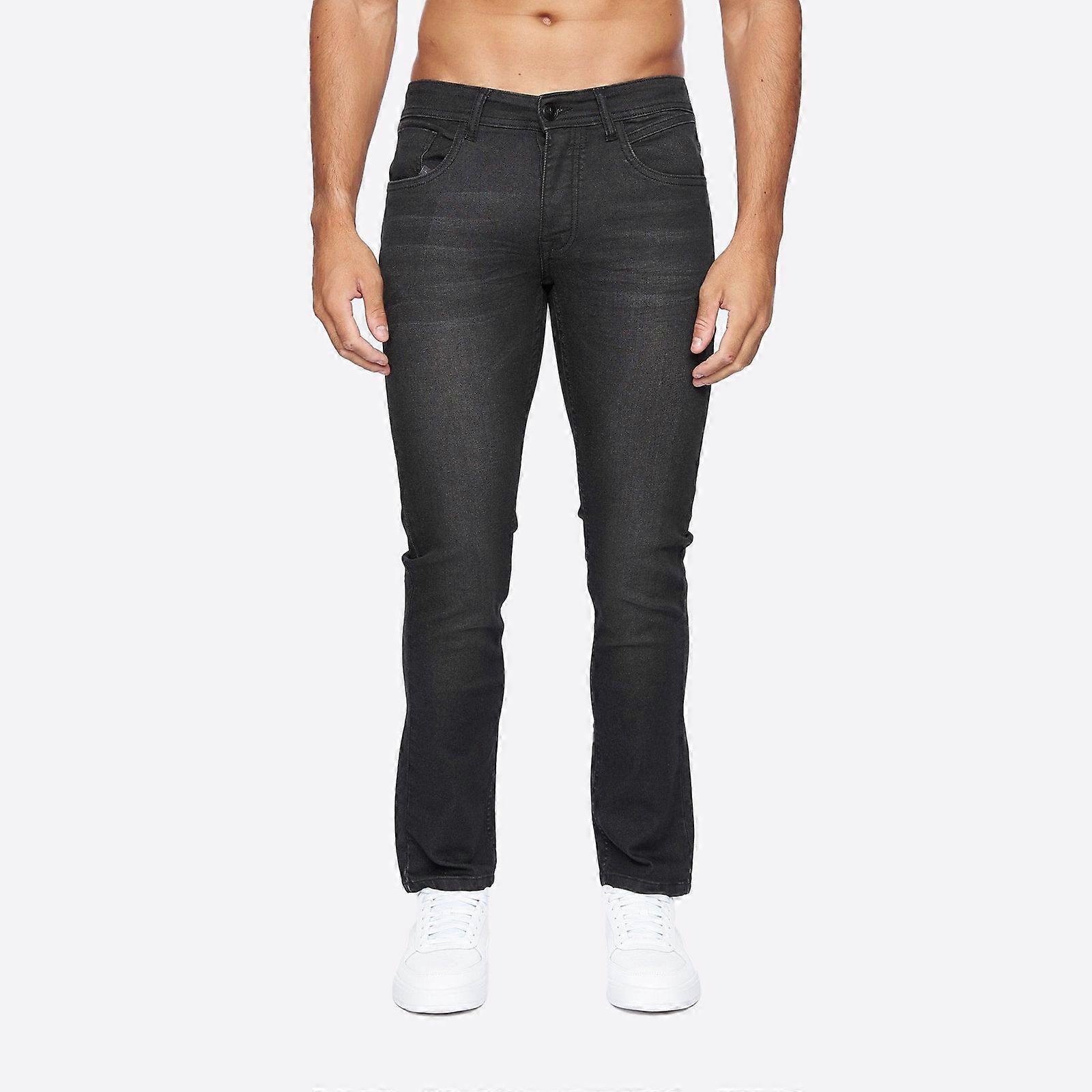 Crosshatch Malcolm Jeans (Slim Fit) Dark Charcoal