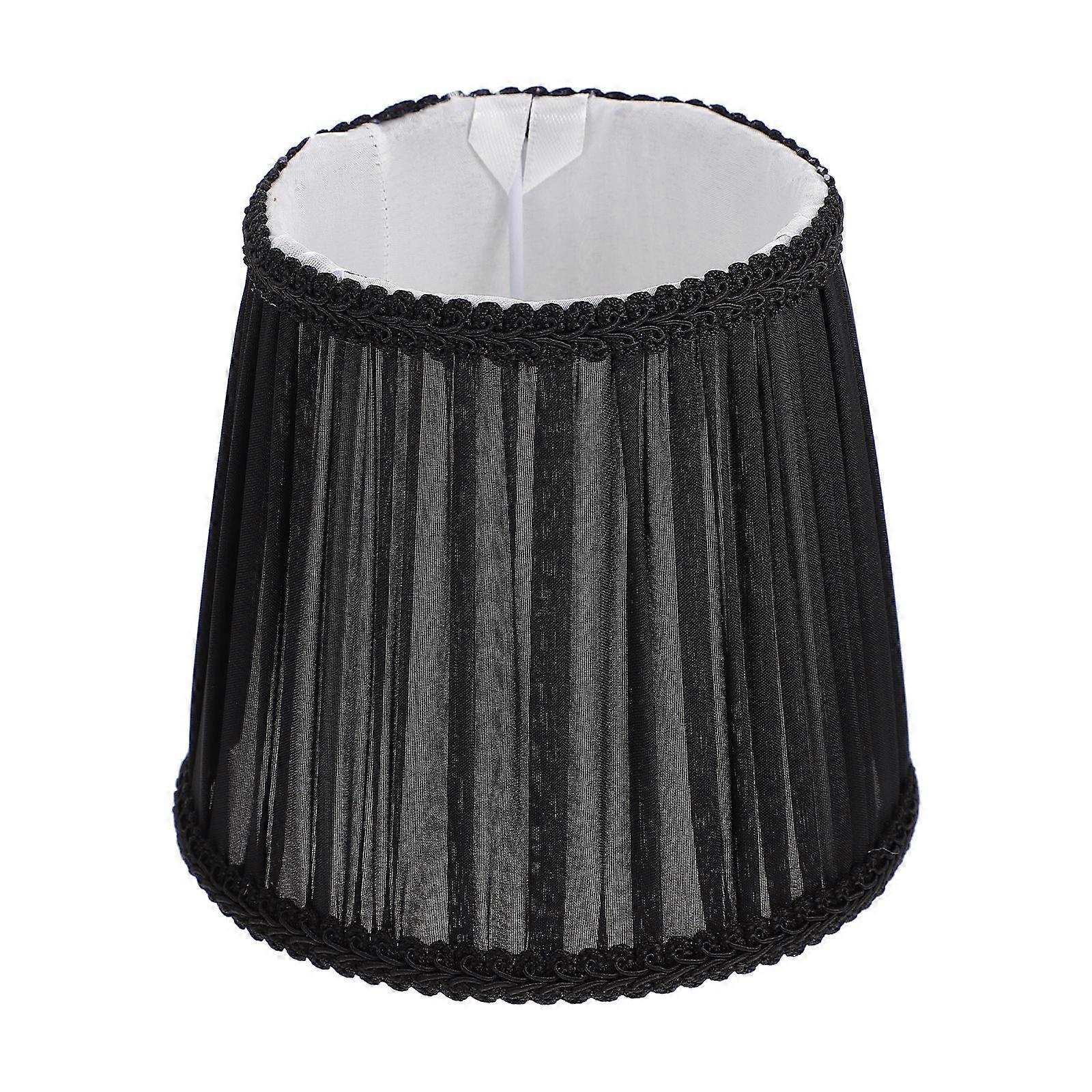 Cloth Lamp Shade E14 for Protection 2Pcs Black Fabric Lamp Covers