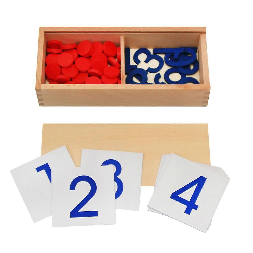 Digital Numercial Wooden Teaching Aid for Counting 1Set