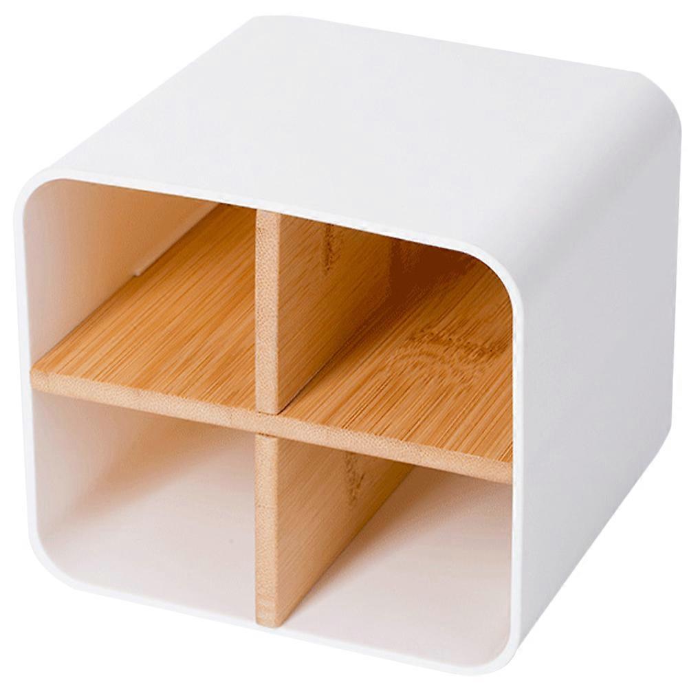Pen Holder Make Up Brushes Holder for Desktop 2Pcs with 4-Grids Organizer