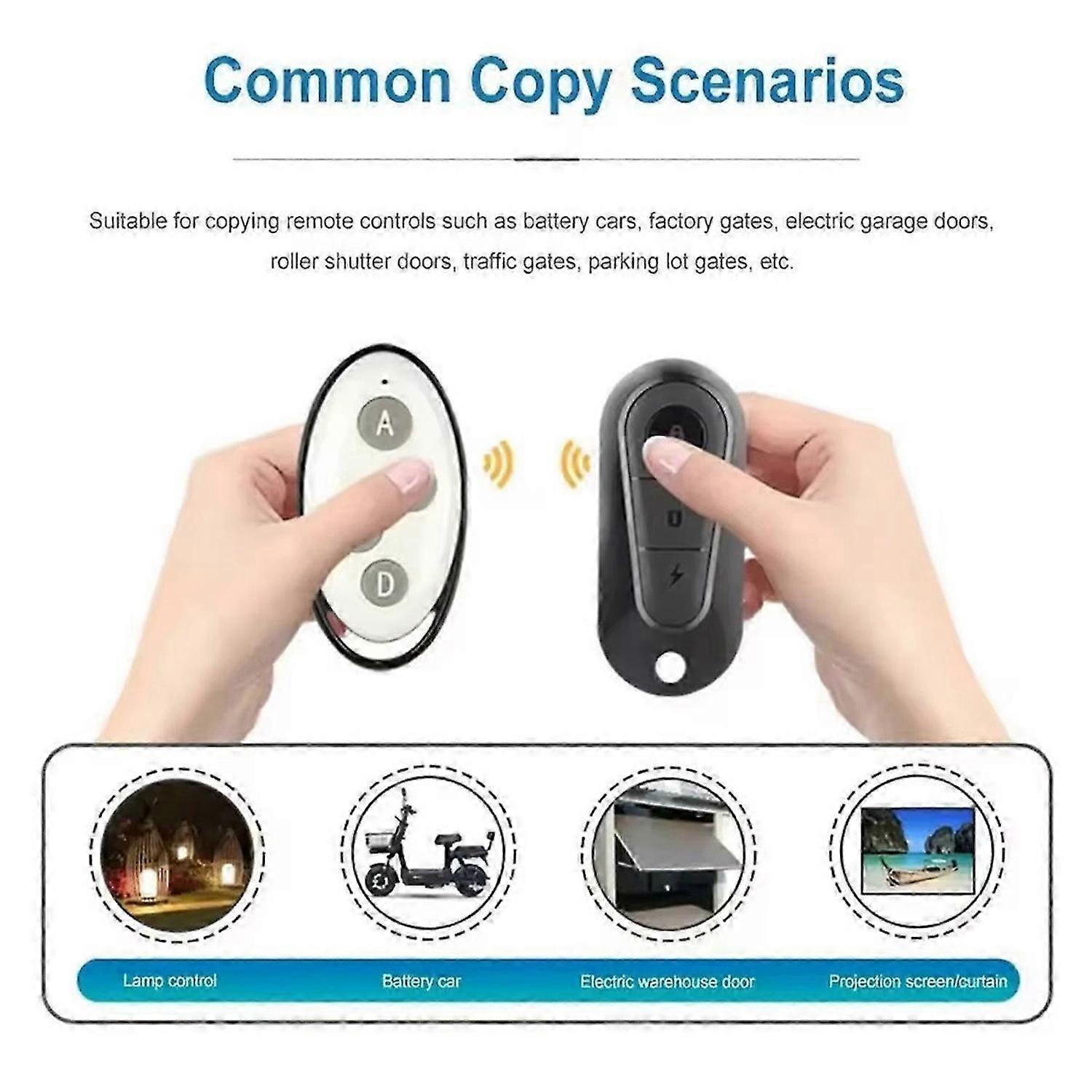433MHZ 3 Buttons Garage Gate Door Opener Duplicator Copy Remote Controller Clone Cloning Code for El