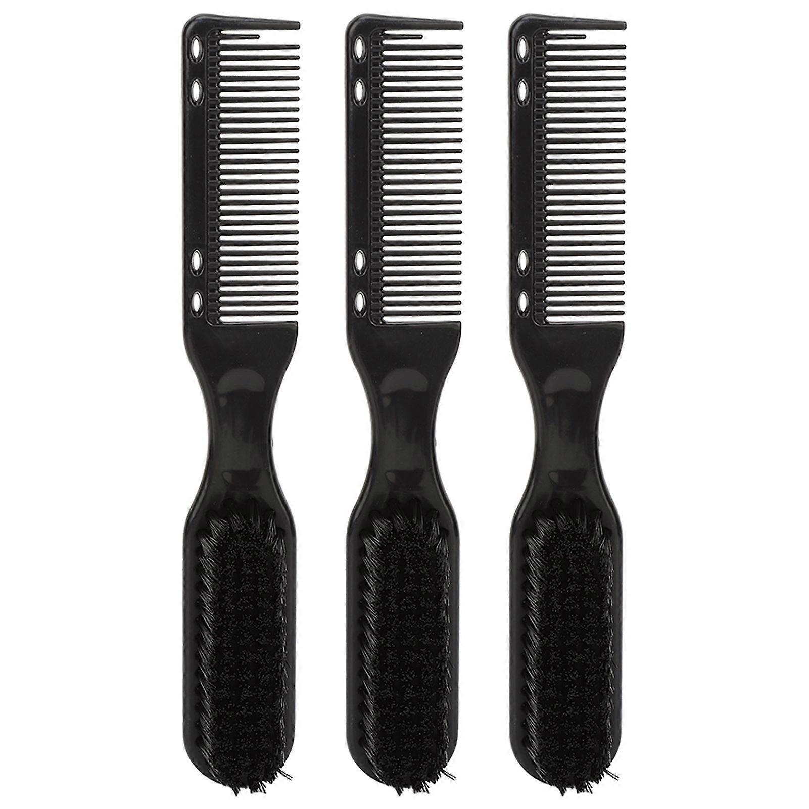 3pcs Set Beard Styling Comb Double Head Multifunction Beard Comb Curved Handle Mustache Comb