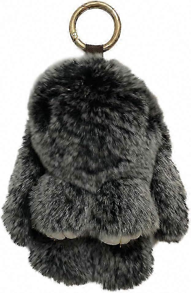 Cute Rex Rabbit Fur Keychain for Car Handbag SQCLV Bunny Keyring