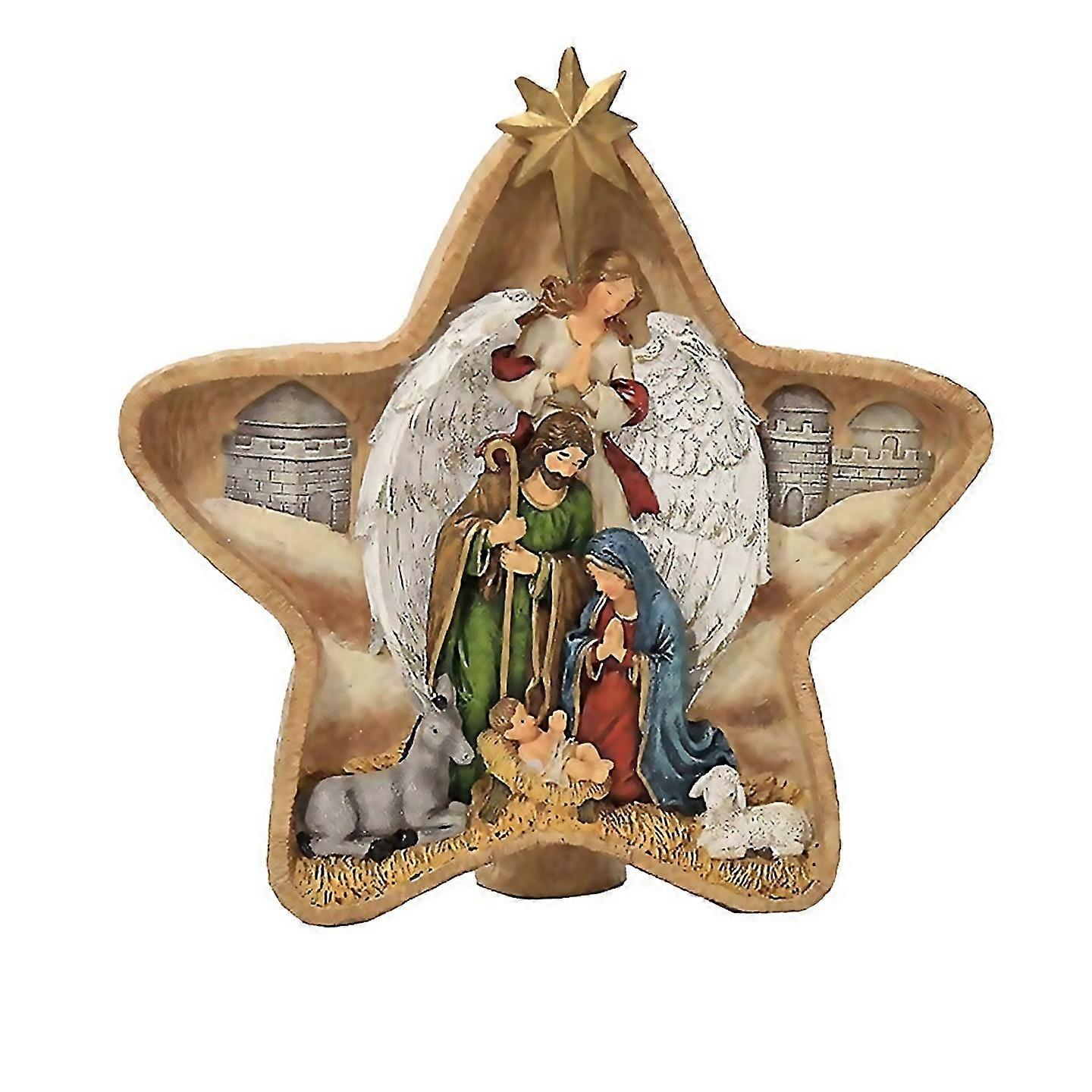 For Table Decoration Fivepointed Star Manger Birth Window Decoration