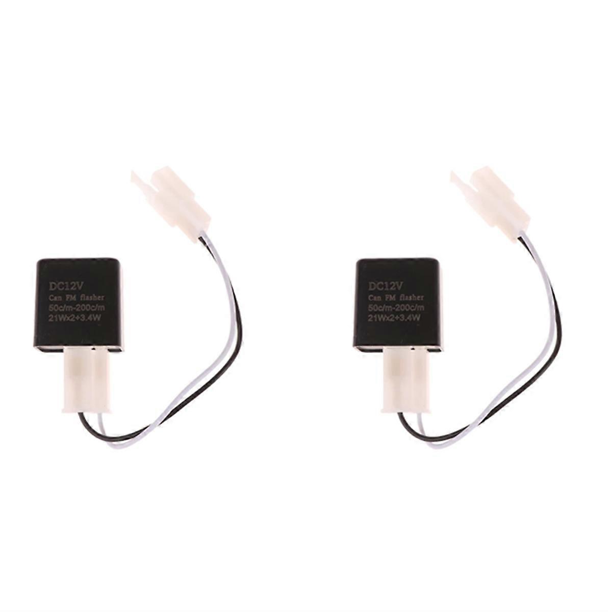 Relay Adapter Cable 2 Pin 12V LED Flasher Relay Adjustable Frequency of Turn Signals Blinker Indicat