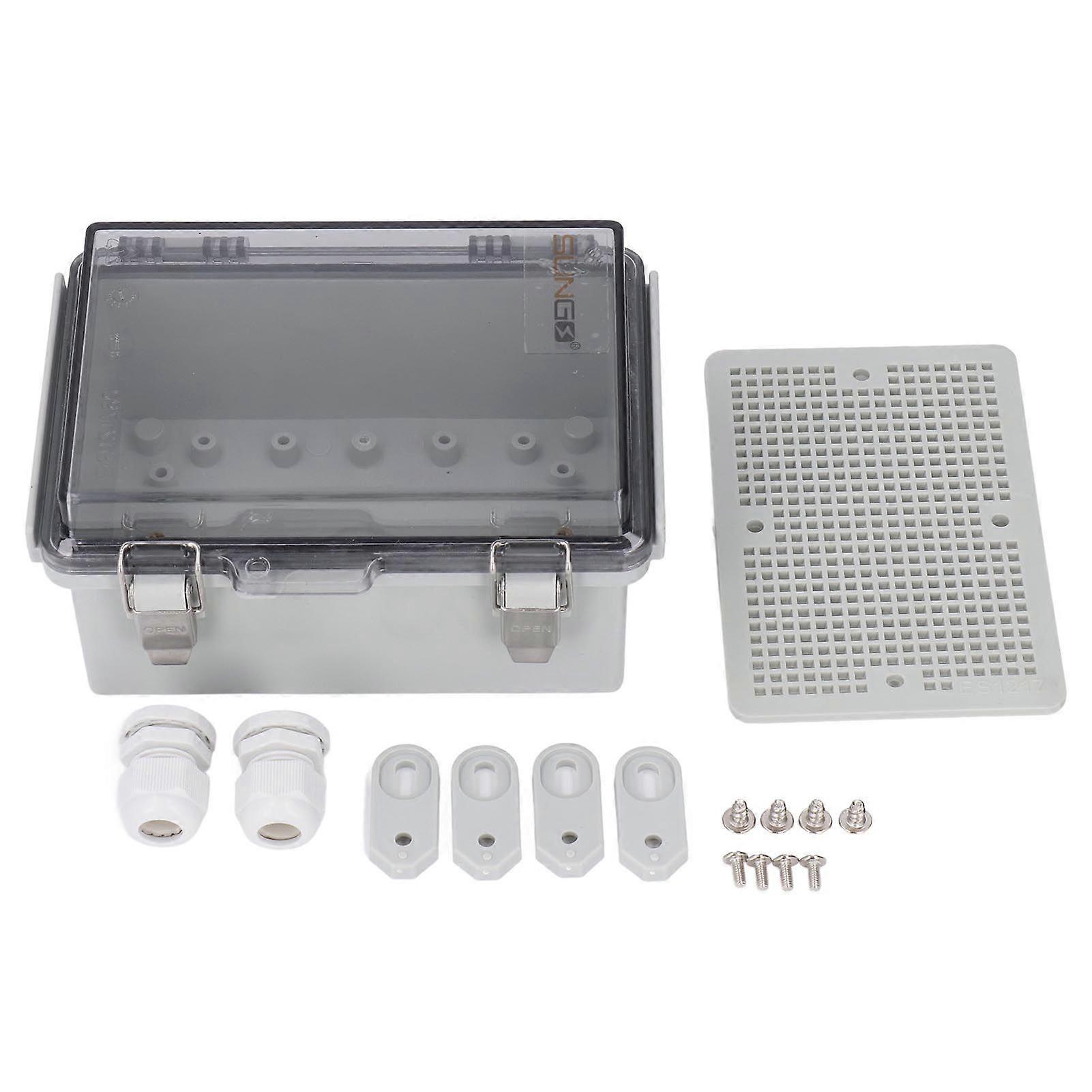 Electrical Junction Box Transparent Cover IP67 ABS Plastic Electrical Connection Box for Power Supply Satellite Supply