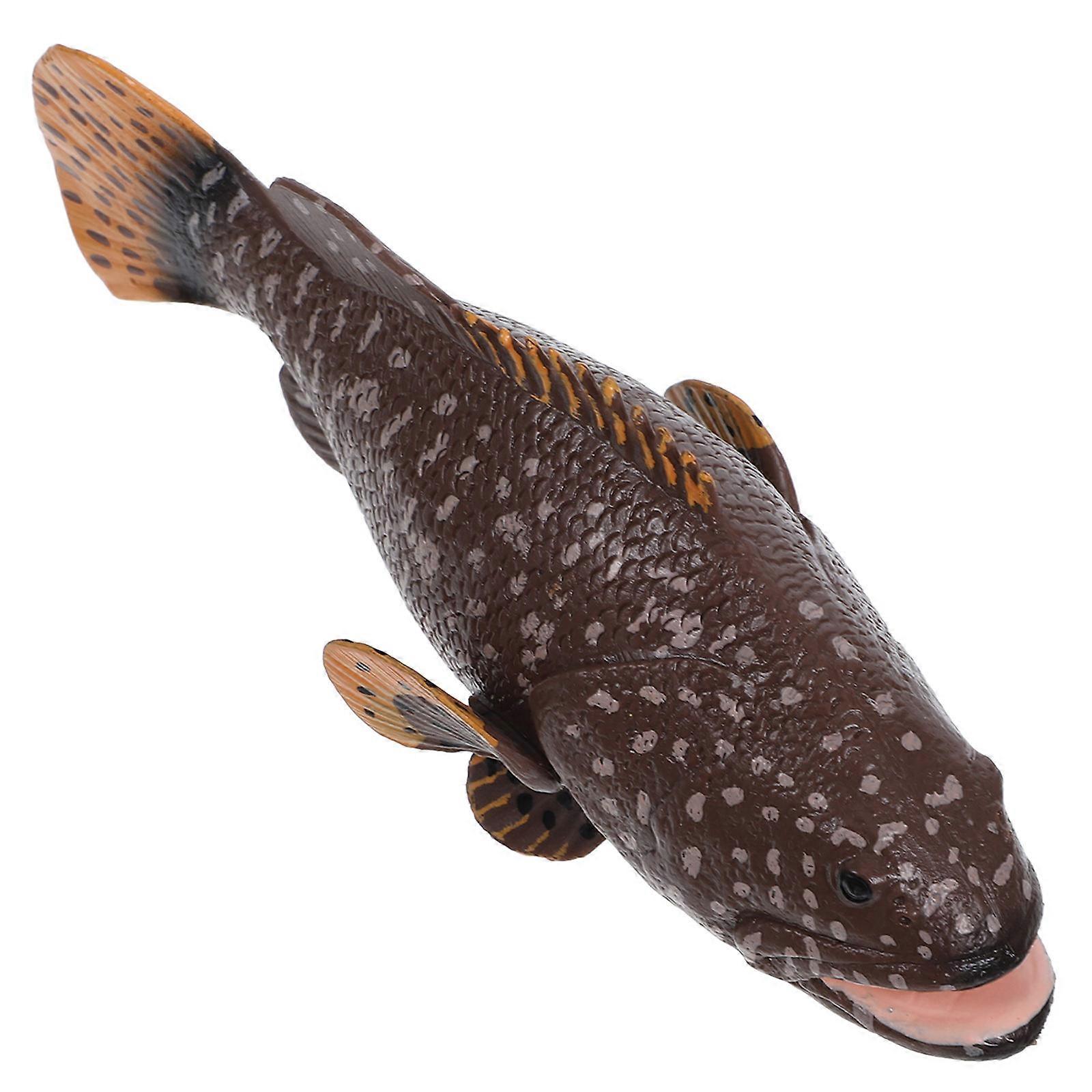 Simulation Grouper Plastic Fish Figurine Model for Decoration 3Pcs