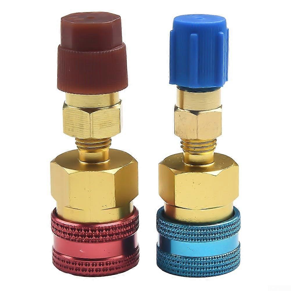 Quick Coupler Connector Adapters 2Pack R1234yf To R134a Adapter Low Side For AC Charging HVAC Hose Fitting