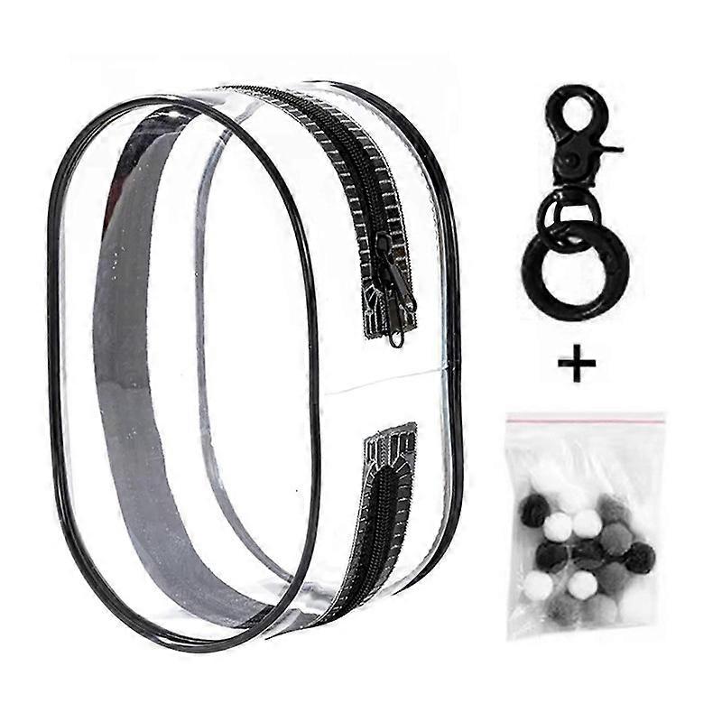 Doll Carry PVC Bag Portable Dustproof Zipper Display Bag with Keychain Ball for Children Outing Travel Durable Cute Secure Convenient Fun