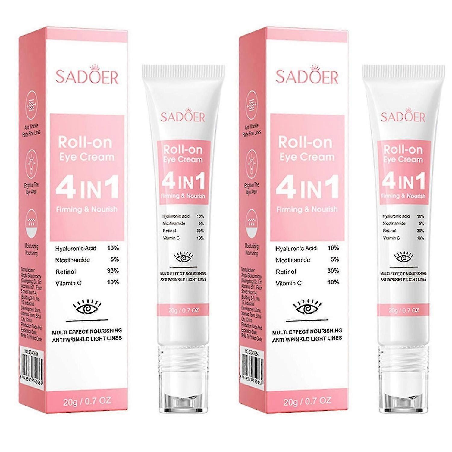 Roll-on Eye Cream with Hyaluronic Acid & Retinols Hydrating, anti-wrinkle, and Reducing Dark Circles for All Skin Types