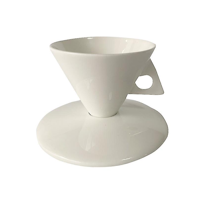 Coffee Cup Cone Type Espresso Cup Saucer Set Ceramic Pyramid Teacup Drinkware