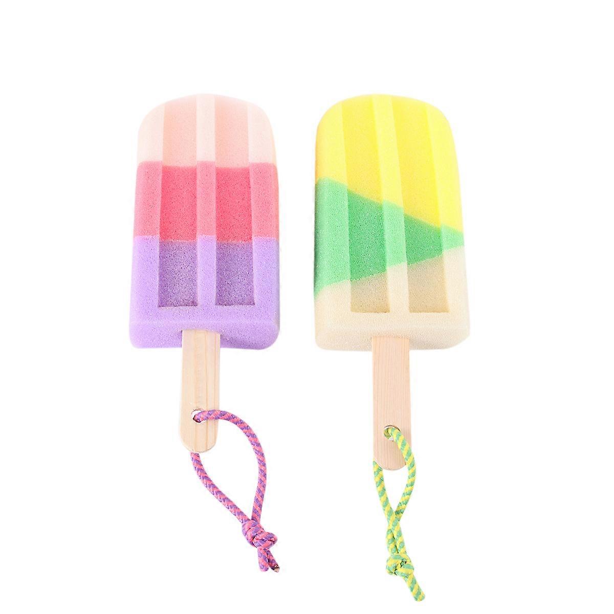 Assorted Color Ice Cream Bath Sponge for Soft Body Scrubbing 10Pcs