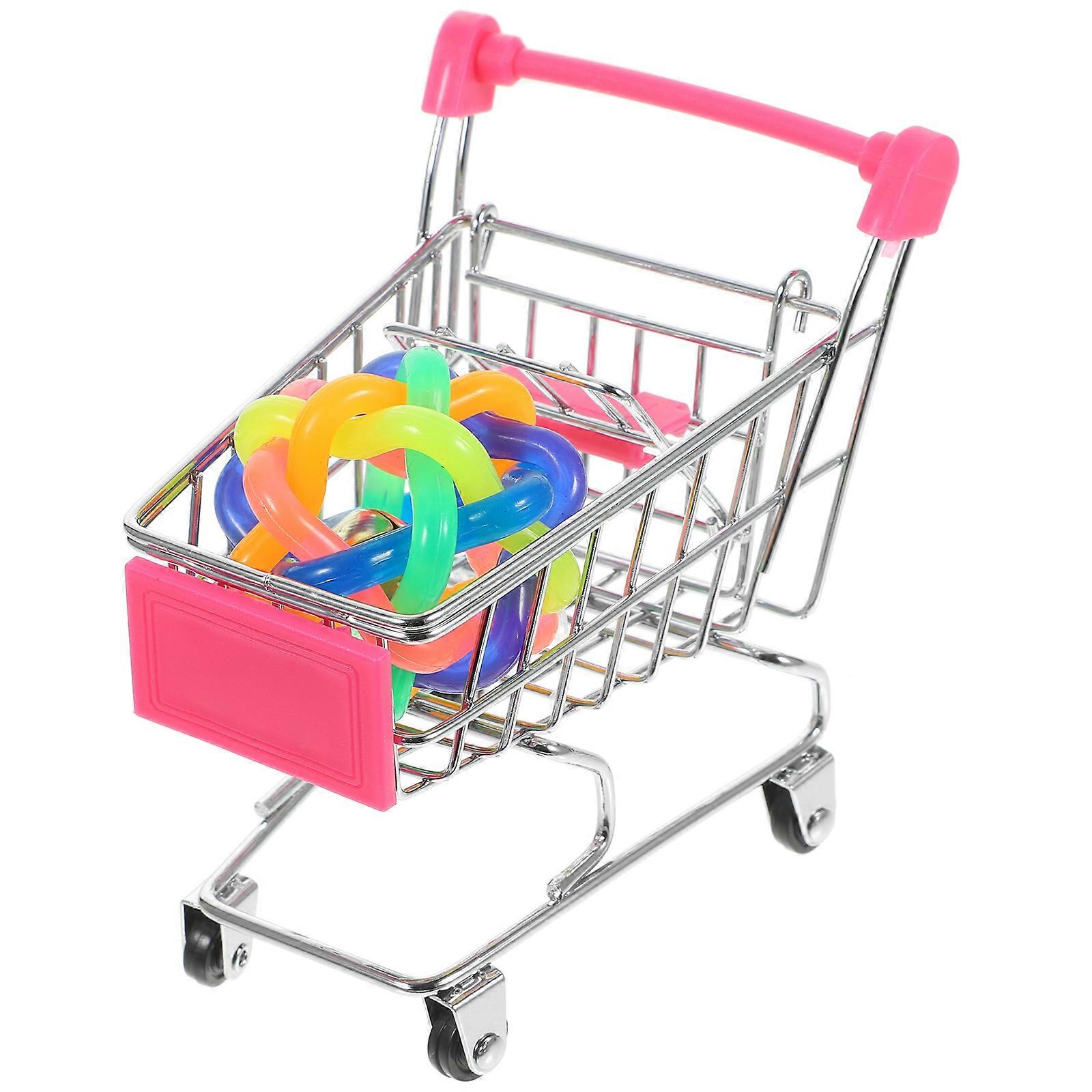 Parrot Playing Toy Silver Mini Cart for Chewing and Training 4Pcs Pack