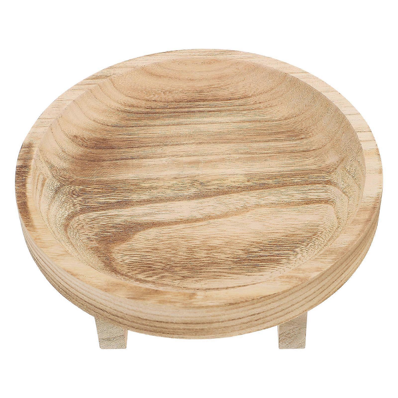 Garden Flower Pot Holder 2Pcs Wooden Stand For Indoor And Outdoor Use With Simple Shape And Floor Protection