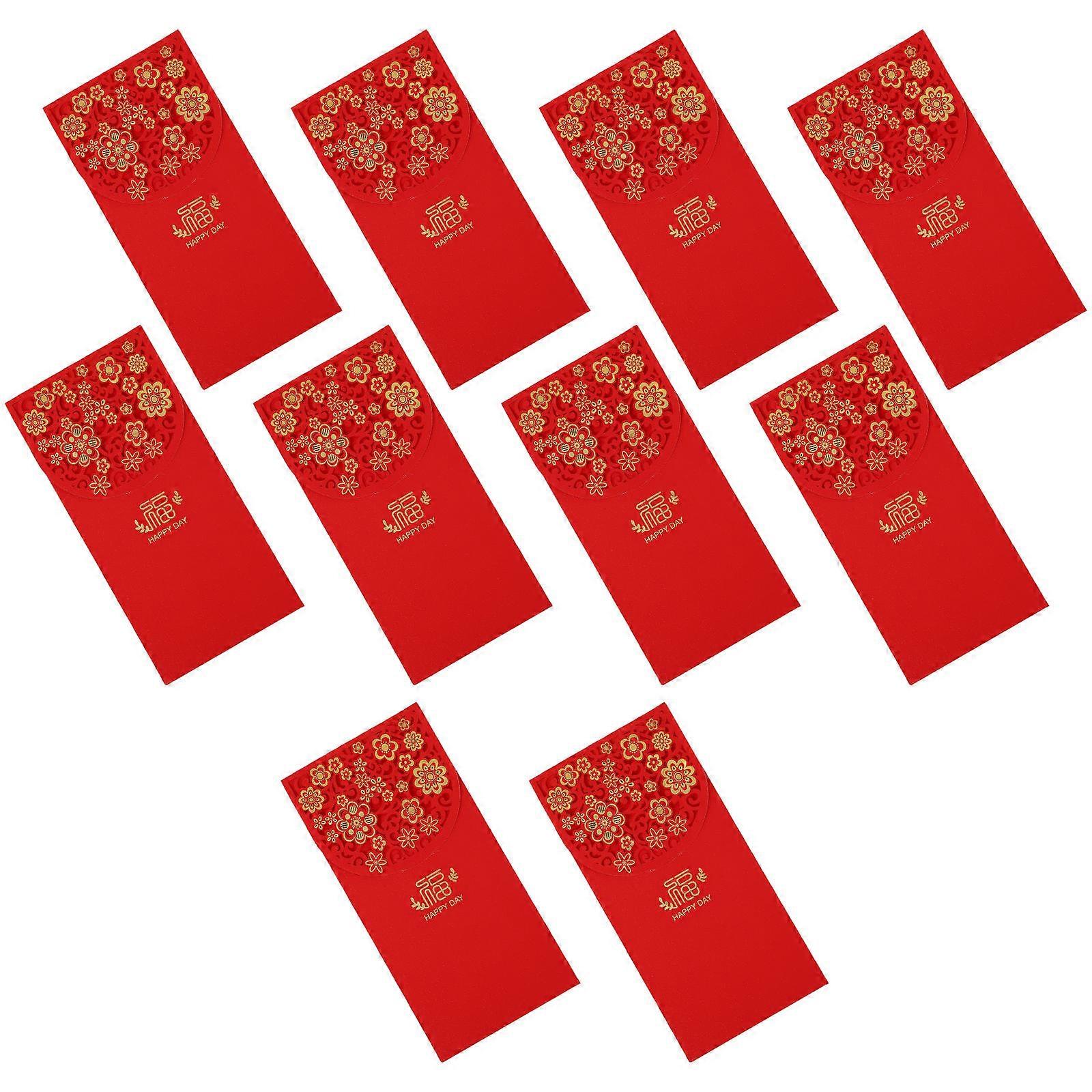 20Pcs Red Envelopes Paper for Money Storage Use Chinese Spring Festival