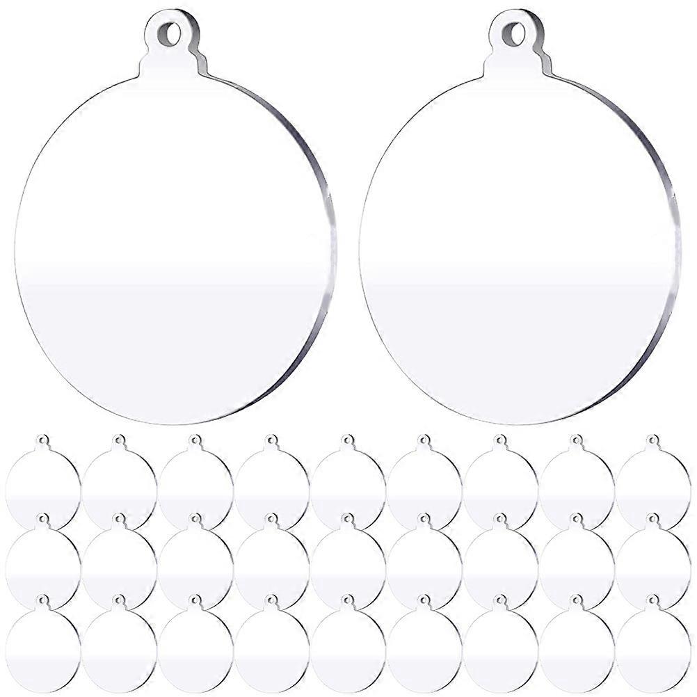 Decorative Round Board 72 Pcs Photography Props Custom Printing Great For Christmas Celebration 9X7.5cm Transparent