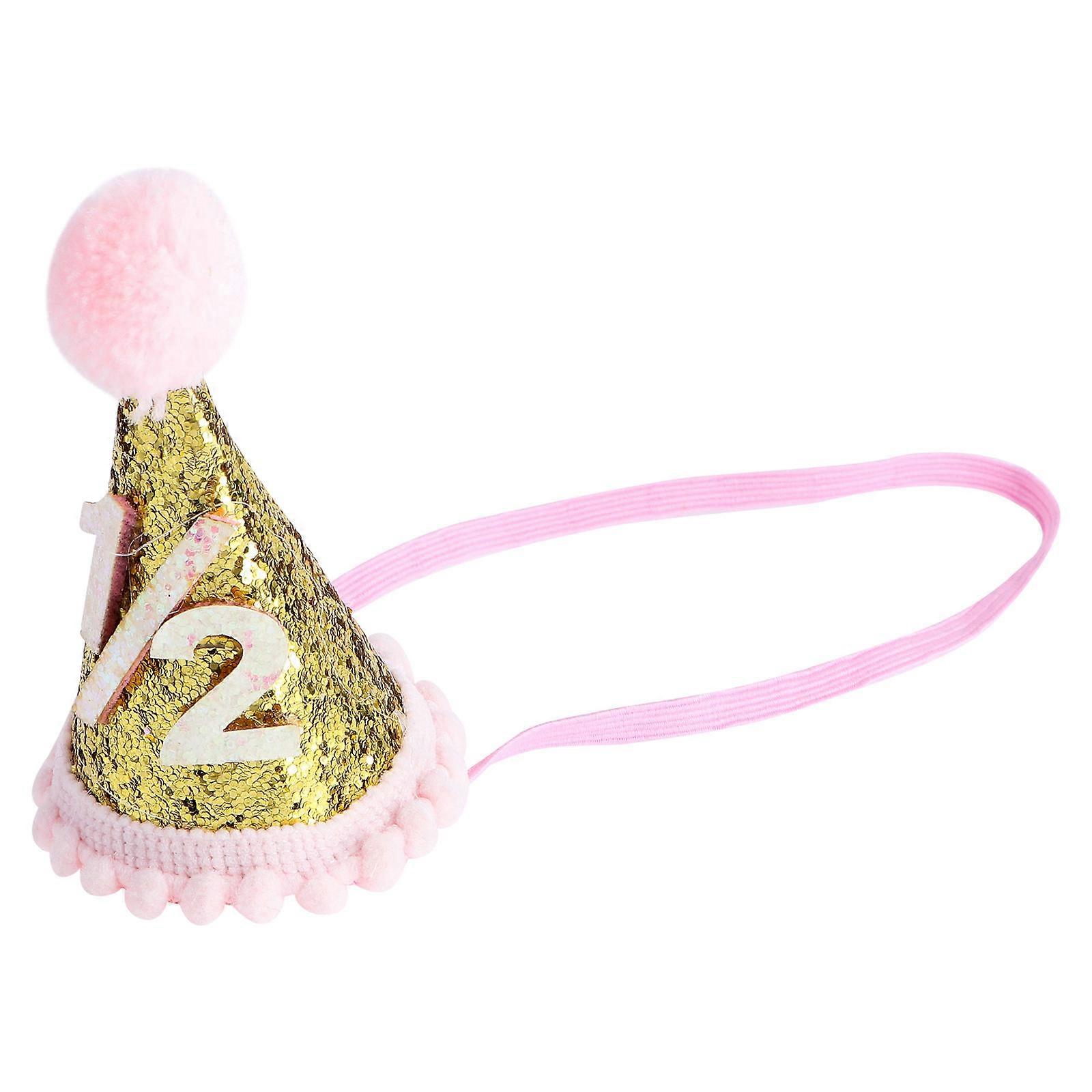 Unique Birthday Party Hat For Children With Creative Design And Pink Color 1Pcs