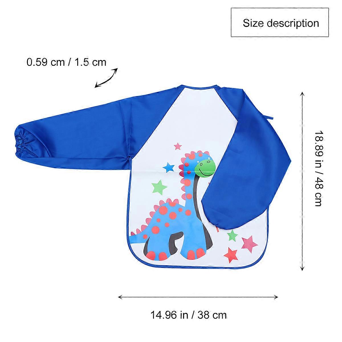 for Kids Painting Apron Long-Sleeve Waterproof Cartoon