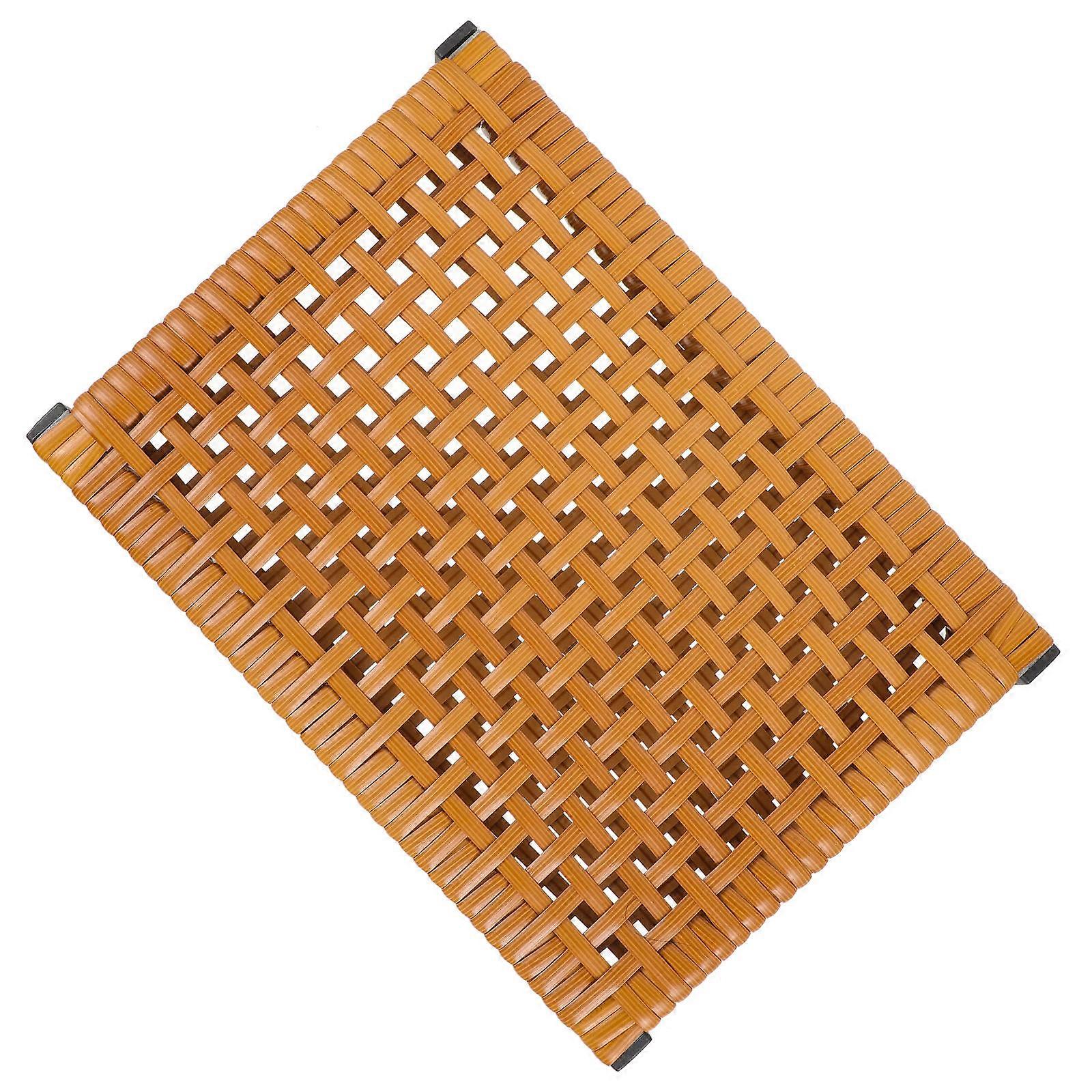 2Pcs Summer Cooling Cushion for Indoor Use Comfortable Seating Mat Light Brown Rectangular Cooling Design 33.50X25.00X2.50cm