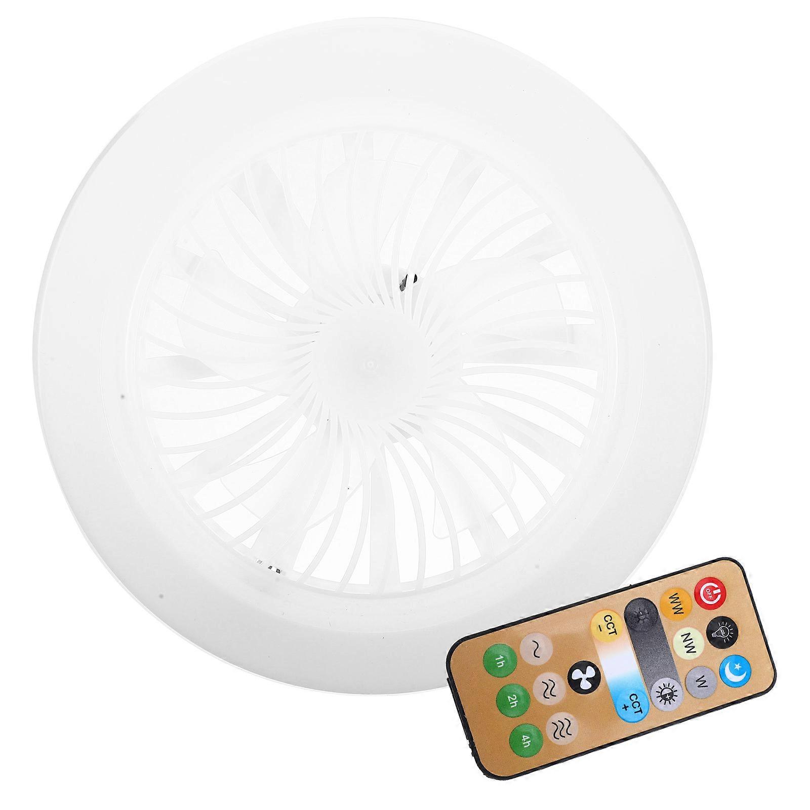 LED Ceiling Fan 4Pcs Small For Compact Bedroom Atmosphere With Adjustable Brightness And E27 Socket