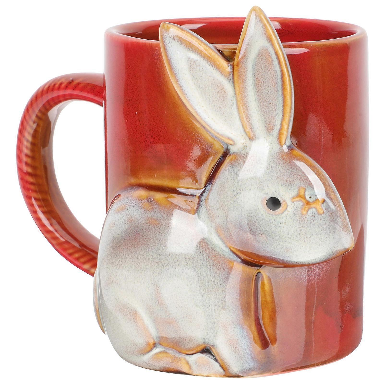 Bunny Mug 4Pcs Adorable Rabbit Shape Ceramic Mug Suitable For Home Multi Color Beverage Holding