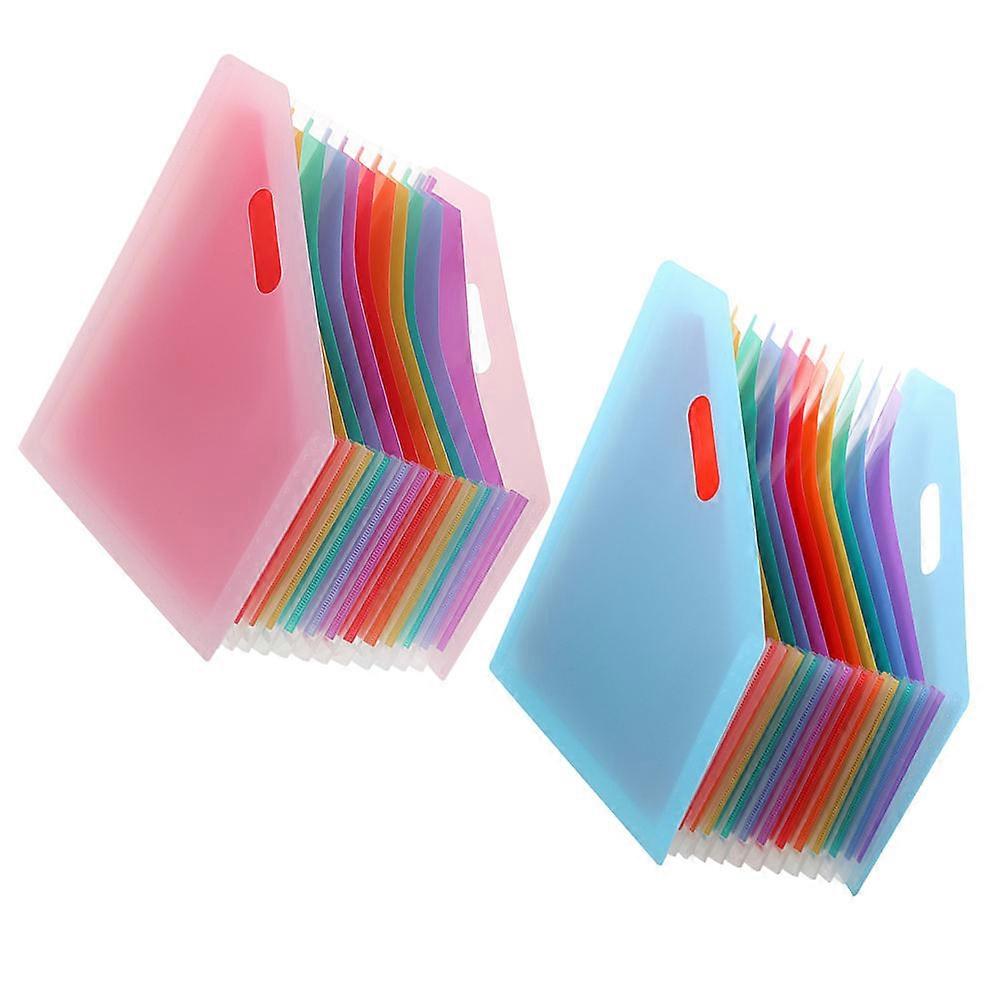 Accordion File Folder Plastic Organizer for Document Storage 4Pcs