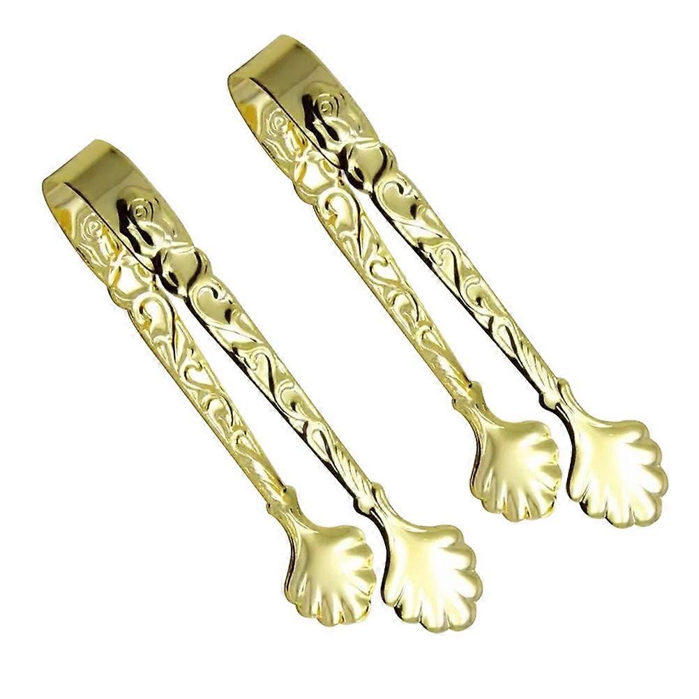 Kitchen Serving Tongs Stainless Steel Ice Cube Clips for 8Pcs